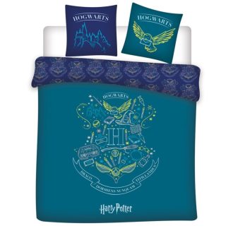   Harry Potter Blue dupla, kétszemélyes ágyneműhuzat 240×220cm, 63x63 cm Microfibre