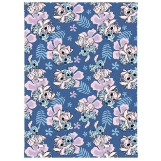   Disney Lilo és Stitch, A csillagkutya Hibiscus coral fleece takaró 110x150cm