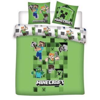   Minecraft dupla, kétszemélyes ágyneműhuzat 240×220cm, 65x65 cm