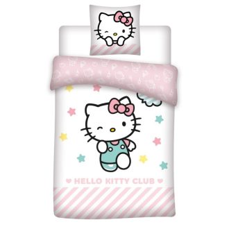 Hello Kitty Stars ágyneműhuzat 140×200cm, 65x65 cm