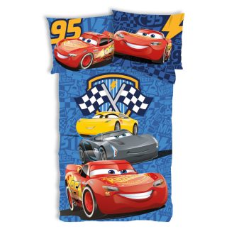   Disney Verdák Track Stars gyerek, ovis ágyneműhuzat 100×135 cm, 40×60 cm