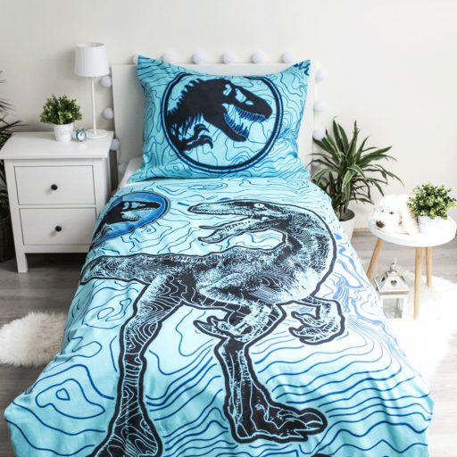 Jurassic World Dinosaur Tracker Sötétben világító ágyneműhuzat 140×200cm, 70x90 cm