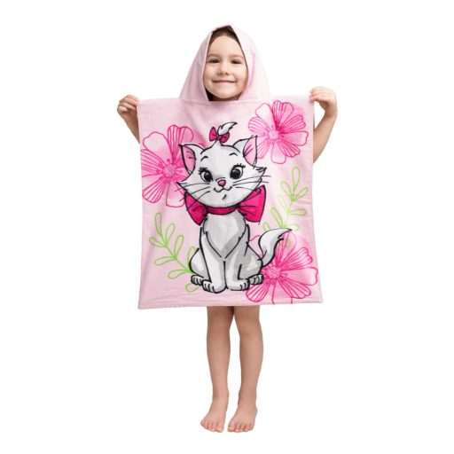 Disney Marie Pink Flower strand törölköző poncsó 50x115cm