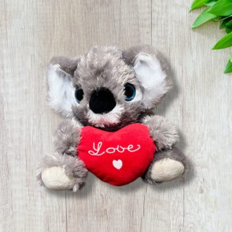 Nagyszemű koala maci, szívvel